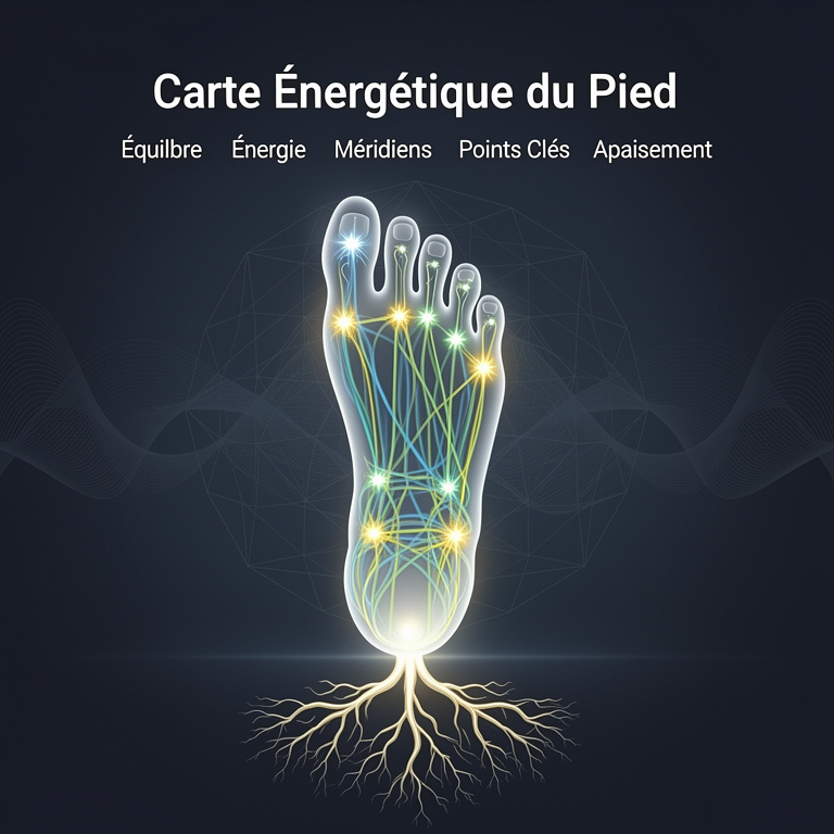 Infographie : point acupuncture pied