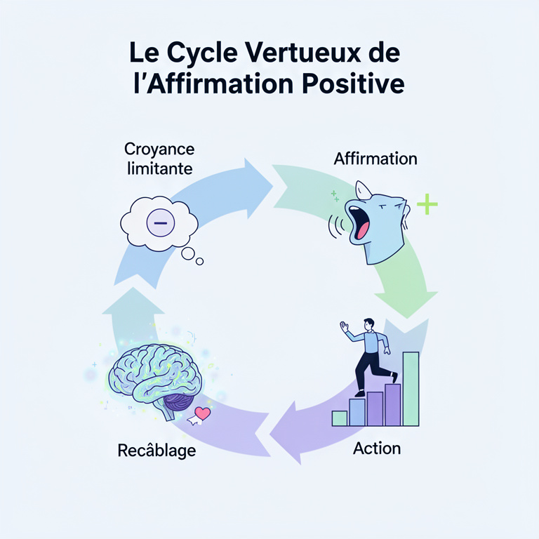 Infographie : affirmation positive confiance en soi