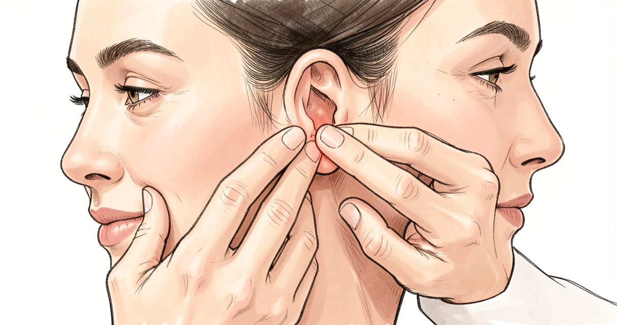 Acupression du point Shen Men de l'oreille pour soulager le stress